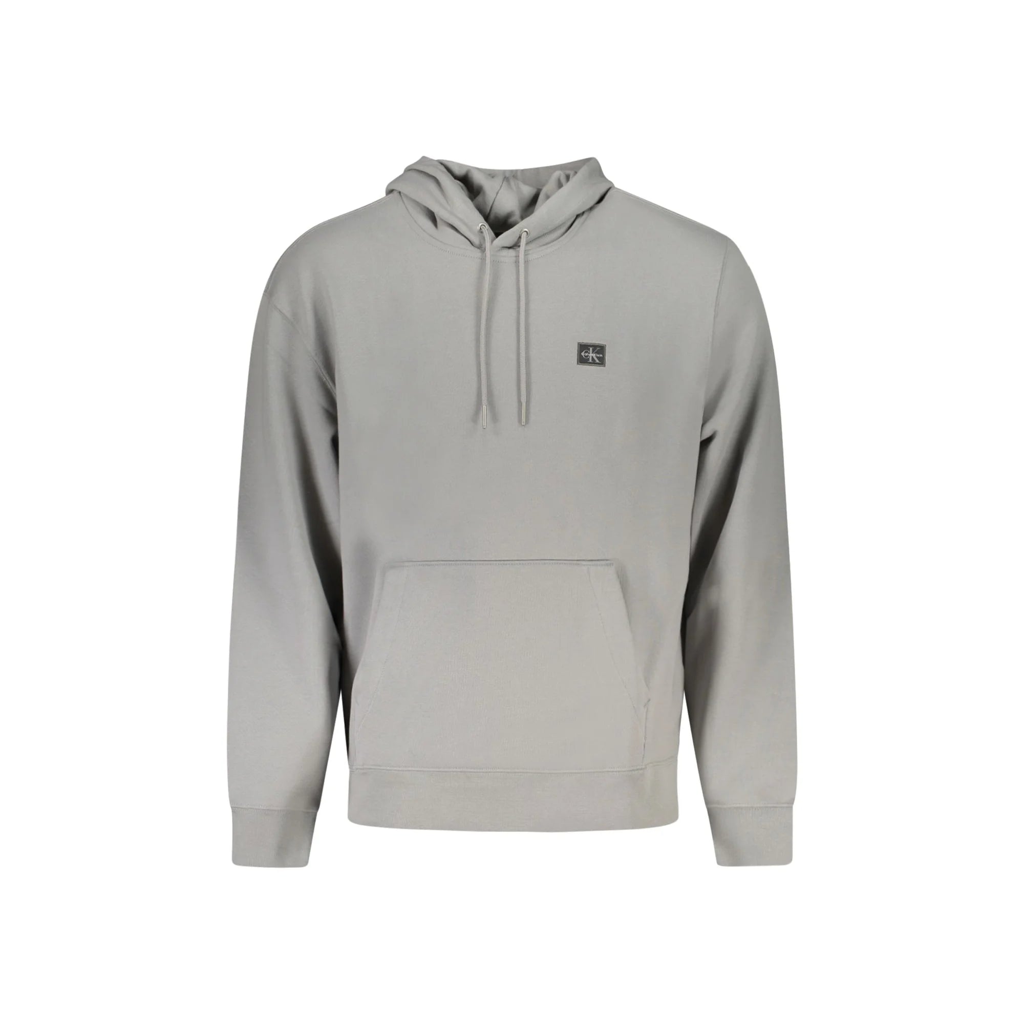 Calvin Klein Felpa Uomo Grigia Cappuccio Garzata Tascone Logo Felpe Grigio - foto prodotto